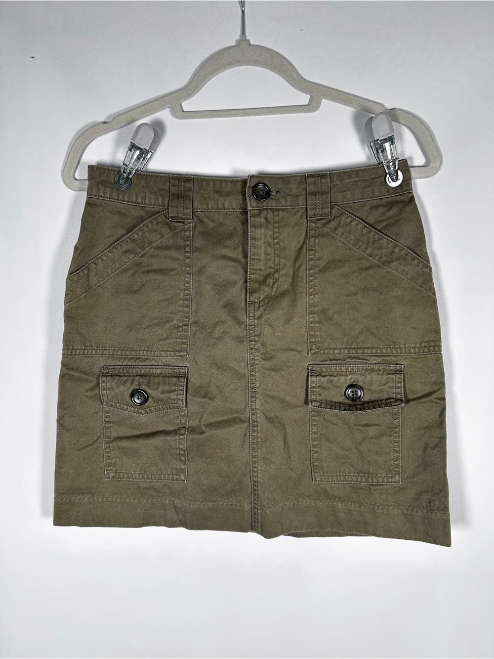Y2K Banana Republic Khaki Cargo Skirt 100% cotton